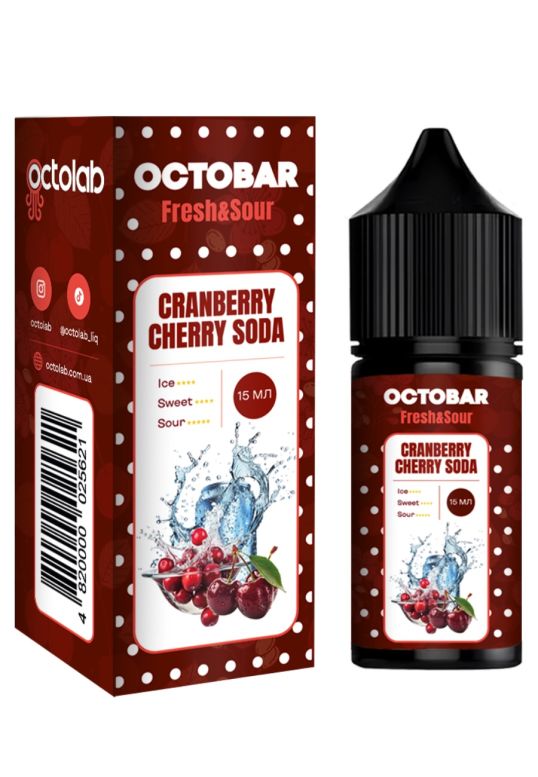Octobar Fresh & Sour- Cranberry Cherry Soda 30 ml
